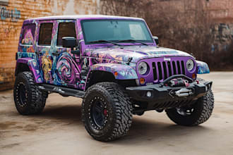 design awesome car wrap, van wrap any vehicle wrap