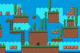 develop custom 2d platformer game for pc android and also for web