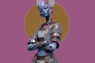 do unique nft art character for collection with metadata