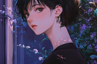 draw anime character an illustration and anime character
