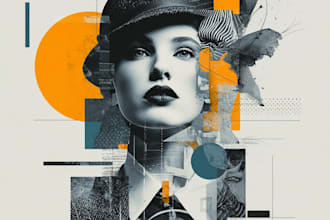 make abstract painting art or color abstract portrait