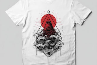 provide vintage retro t shirt retro vintage and outdoor t shirt design service