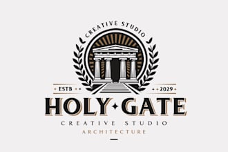 design a best looking modern church logo professionally