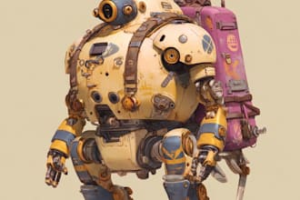 illustrate your mecha, robot and armored characters