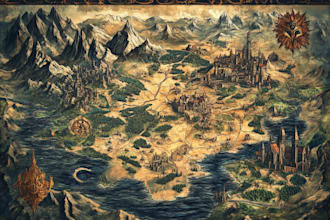 illustration map design 3d isometric cartography