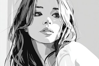 do amazing vector cartoon portrait