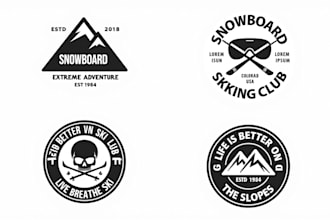 design awesome ski winter sport logo