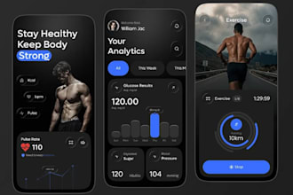 develop fitness app health app workout app yoga app gym app spa website