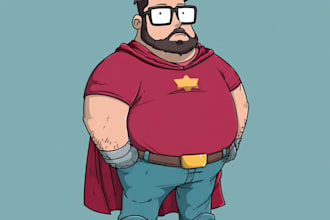 create superhero cartoon character for you