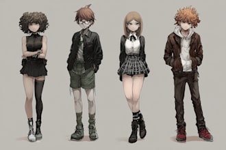 creat design custom danganronpa style character