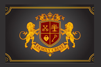 unique family emblem and crest logo design