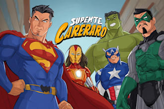 amazing superhero comic cartoon characters