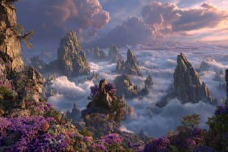 digitally paint fantasy landscape