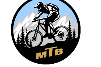 mountain cycle logo design adventure, outdoor and biking branding