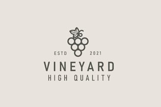 luxury wine logo bottle labels, bars and beverage branding