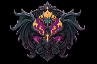 design unique medieval, fantasy, rpg, mmorpg game logo