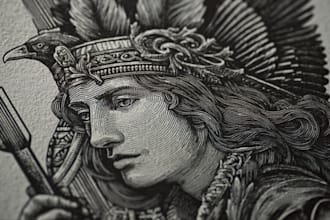 create a linocut illustration