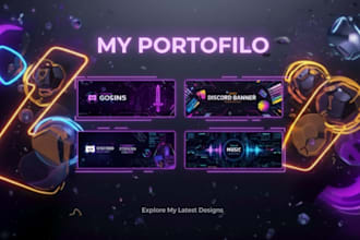 premium animated discord banner and server logo design