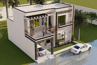 do architectural and interior design 2d 3d floor plan kitchen bath bed render