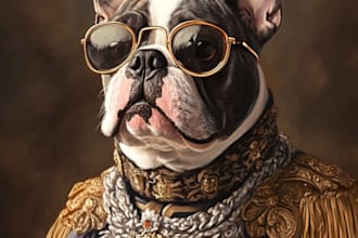 do a custom pet portrait, dog portrait, cat portrait