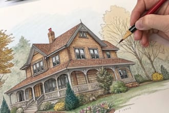 make hand drawn art illustration for you