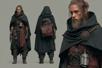 draw fascinating character art, fantasy  concept art
