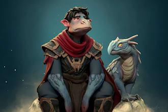 draw monster, creature, fantasy character, for game or comic