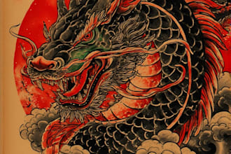 design a tattoo in japanese style