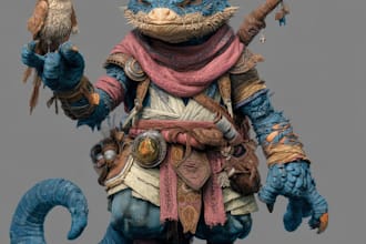 illustrate fantasy art creatures and characters
