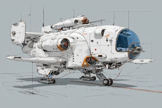 making a sci fi spaceship art