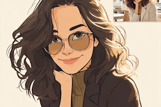 disney style cartoon portrait