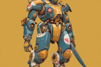make custom robot mecha art