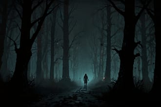 draw horror and gothic line art illustrations