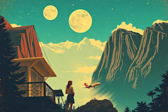 design the best retro vintage travel poster