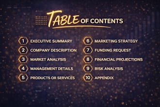 create an investor ready pitch deck, custom business plan and financial model