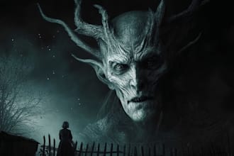 design a terrifying fantasy horror character