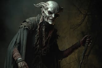 draw a custom fantasy horror creature or villain