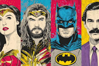 draw comic superhero pop art portraits