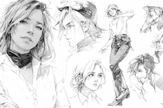 draw sketches with your character