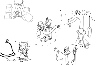 draw digital and sketch style cartoon