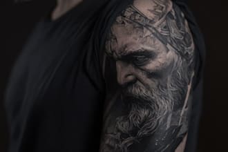 make your sleeve tattoo, tribal tattoo, realistic tattoo,