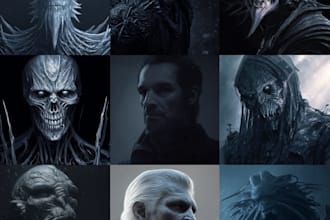 illustrate handmade horror monsters and characters