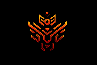 illusrtrate stupendous fantasy cyberpunk logo artwork