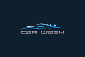 create auto detailing and car wash logo