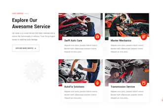 design squarespace auto repair wix detailing mechanic car wash towing website