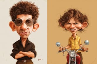 draw amazing cartoon caricature