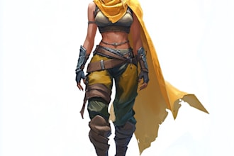 create dnd character art and game character art