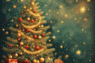 create festive holiday christmas design illustration unique style