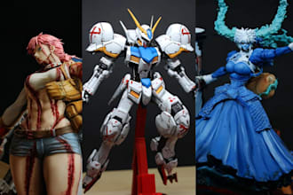 draw mecha robot, armor, gundam in anime or realism style