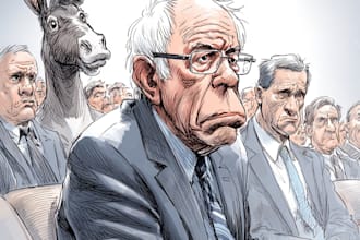 create a political cartoon or editorial illustration